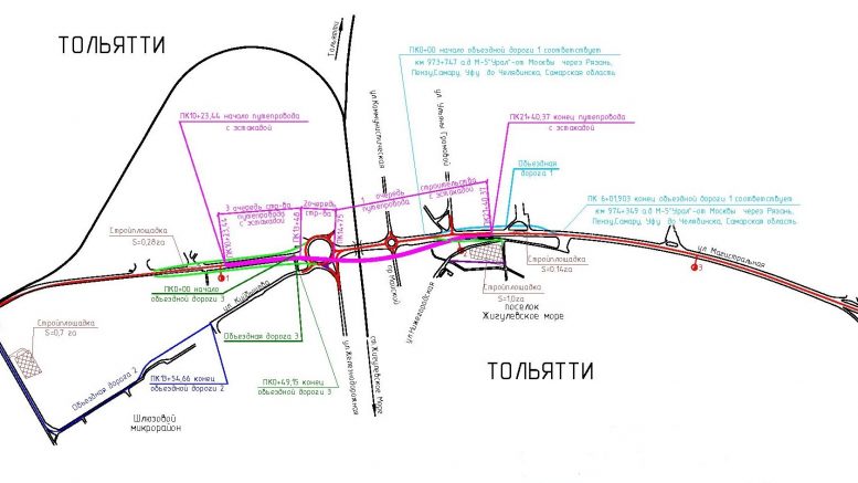 Трасса м5 реконструкция схема