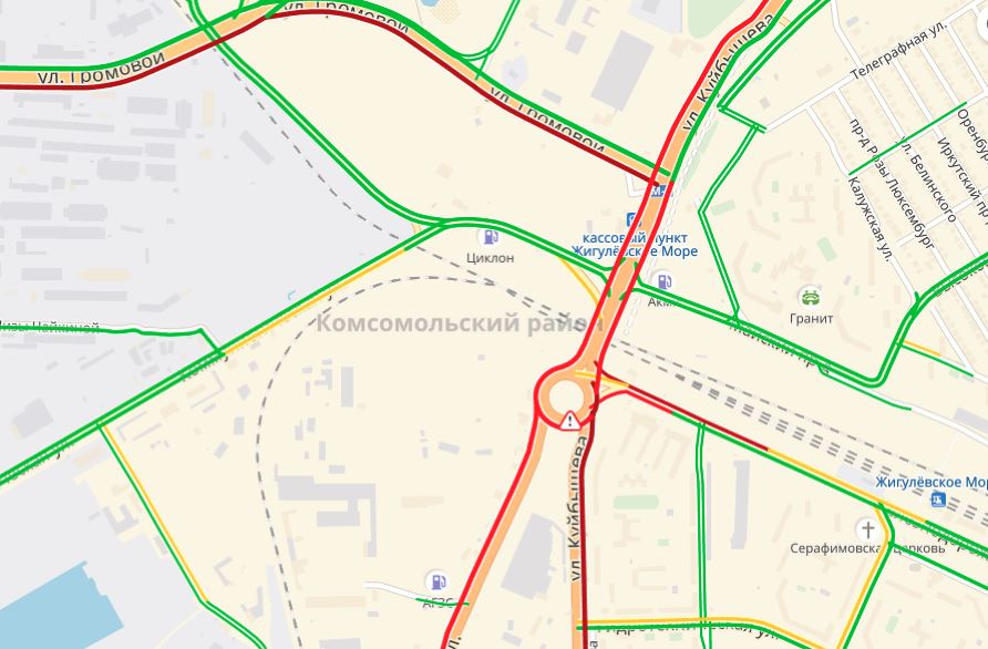 Карта тольятти пробки онлайн трасса м5